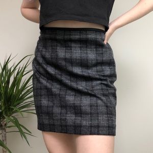 marccain dark grey and black tartan mini skirt